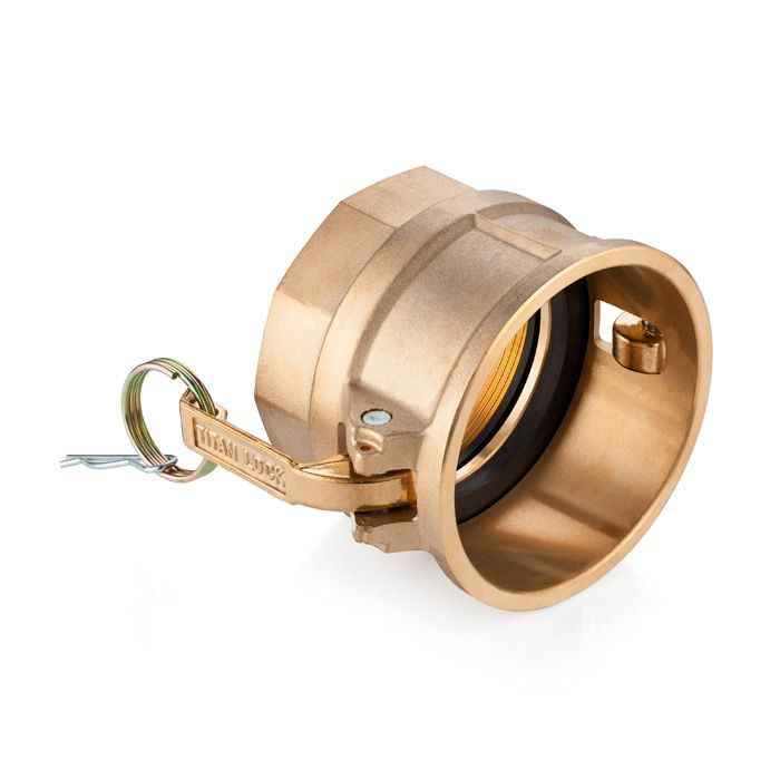 Камлок латунный тип D розетка, внутр. резьба BSP 4", TL400DBR TITAN LOCK