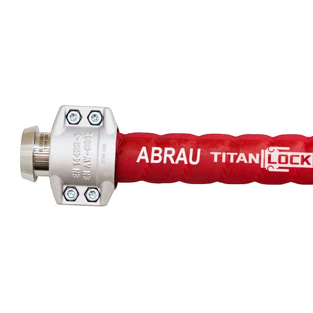 Рукав для спиртов пищевой гофрированный «ABRAU» (красный), вн. диам. 76 мм, -40C, UHMWPE, нап-всас.,