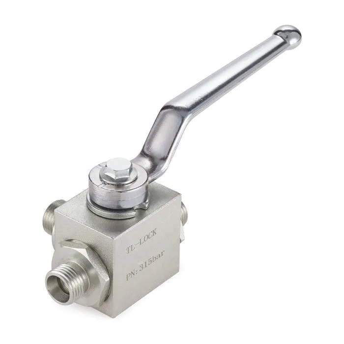 Гидравлический шаровый кран трехходовой, DN 4 (М12X1.5), типа НР, сталь, TLHYD3V3/16M TITAN LOCK