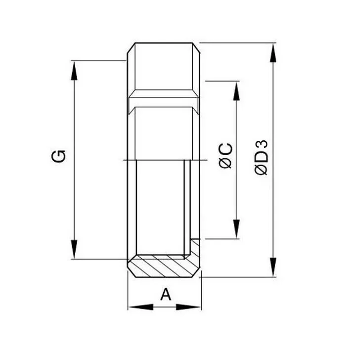 Молочная гайка по стандарту SMS 1" нерж. 304 TL1NUTS-S TITAN LOCK
