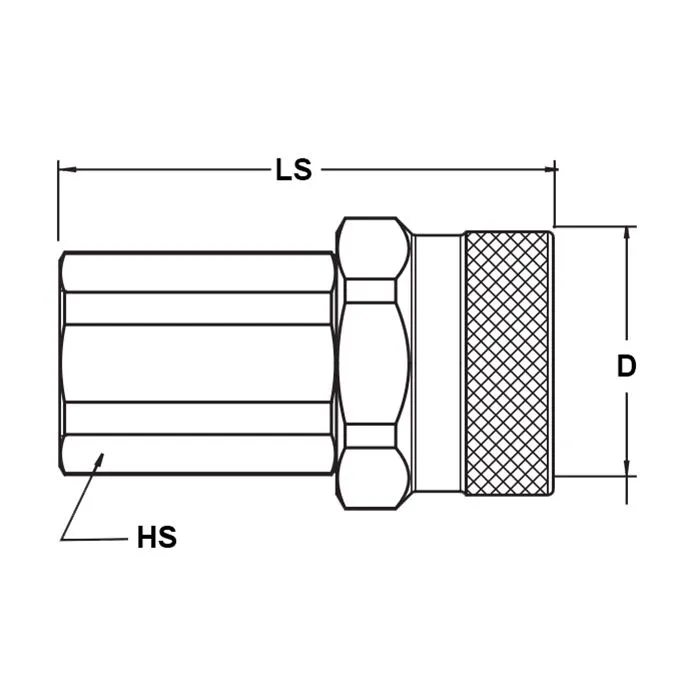 1 1/4in, БРС серия E (VEP) резьбовая, розетка, оцинк. сталь TL10EF TITAN LOCK