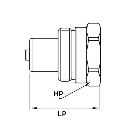 1/4in, БРС серия T резьбовая, ISO 14540, ниппель, оцинк. cталь, резьба NPT TL2TMN TITAN LOCK