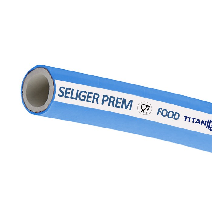 Пищевой  рукав «SELIGER-PREM», нап/всас, вн. диам. 32 мм, -40C, 10bar, EPDM, TL032SL-PR TITAN LOCK