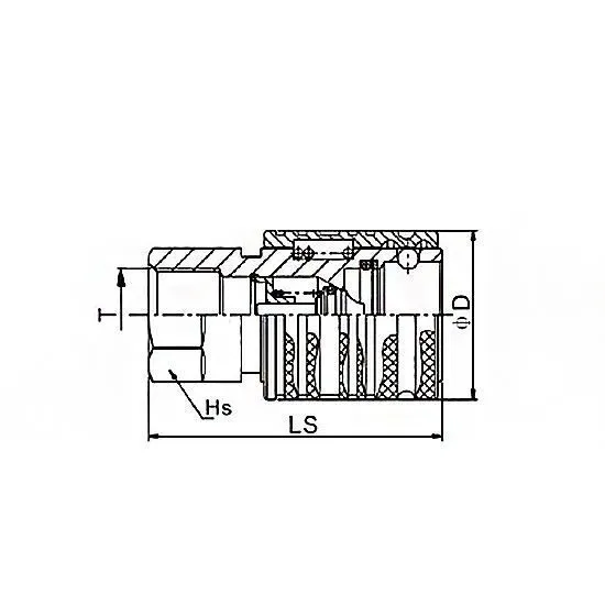 1/2 in, БРС серия M, ISO 5675, розетка с метрической внутр. резьбой, оцинк. сталь TL4M-SF/22X1.5 TIT