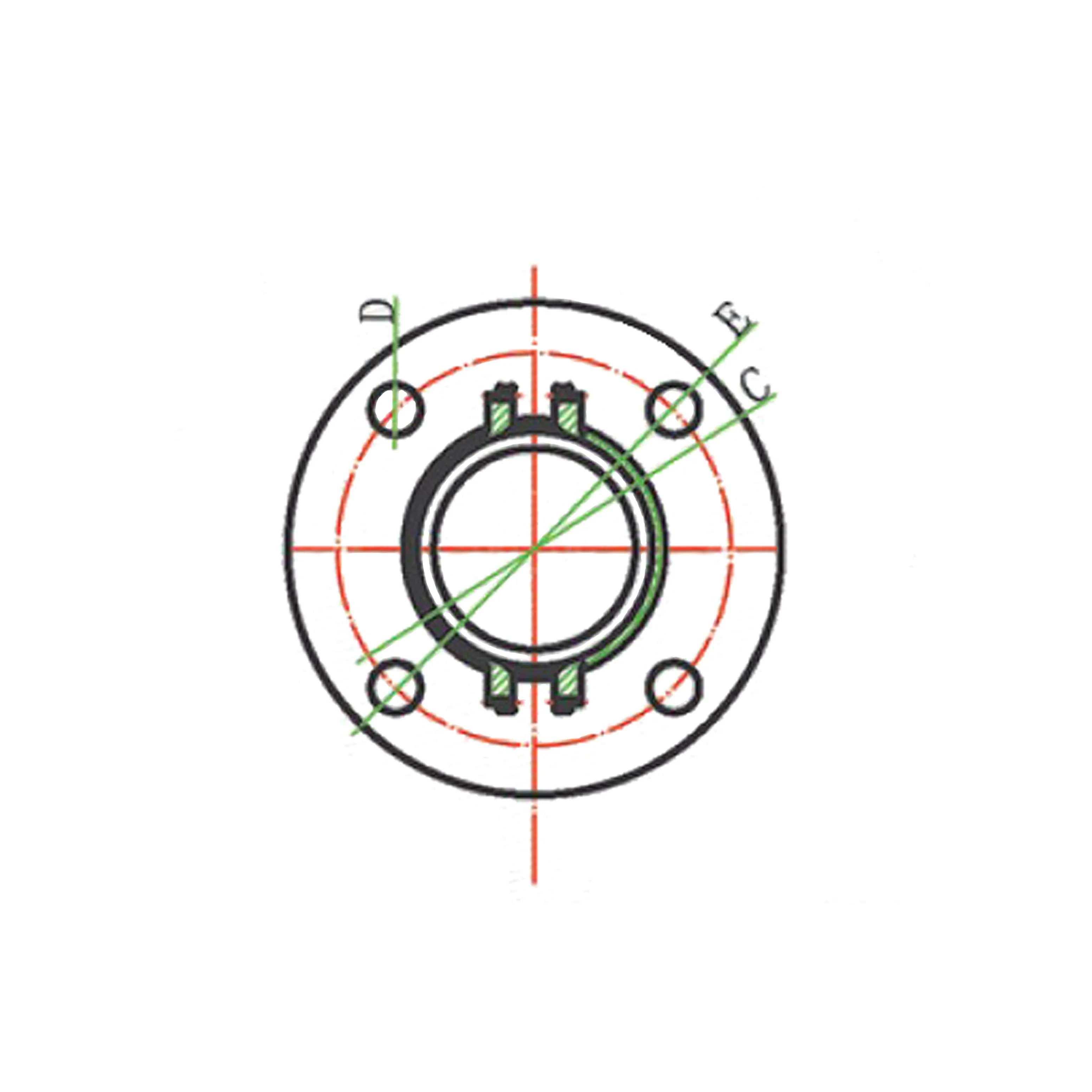 Камлок алюминиевый тип FC, розетка с фланцем 2 1/2", TL250FCAL TITAN LOCK