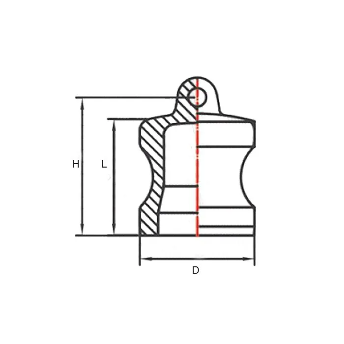 Камлок латунный тип DР, заглушка для розетки 4", TL400DPBR TITAN LOCK