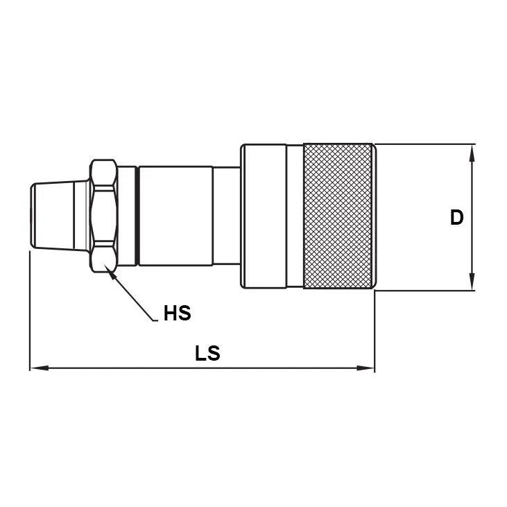 1/4in, БРС серия T резьбовая, ISO 14540, розетка, оцинк. cталь, резьба NPT TL2TFN TITAN LOCK