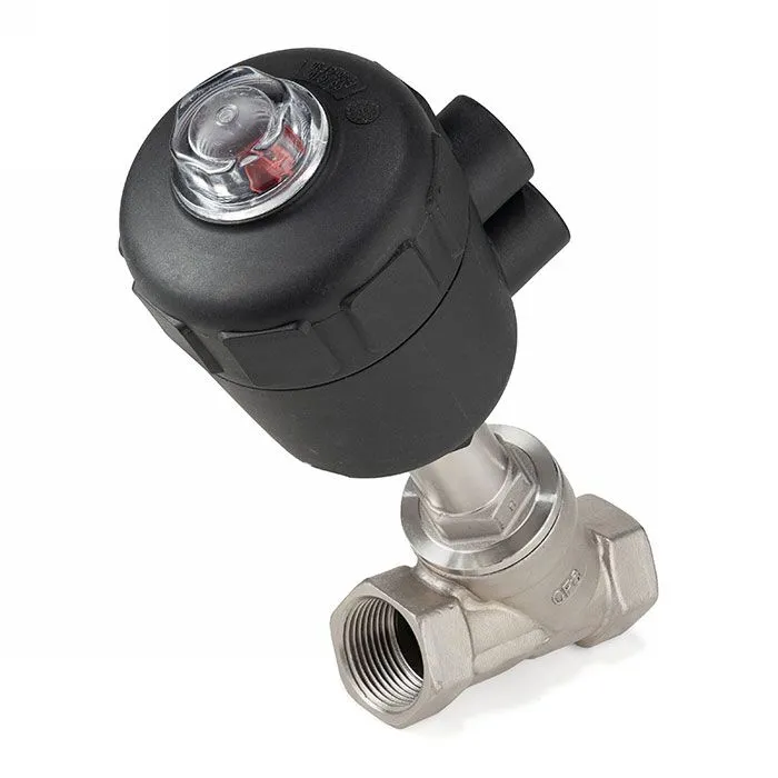 Седельный клапан наклонный, нерж. 304 с пневмоприводом (полипроп.), DN32 TL32CPAVPP TITAN LOCK